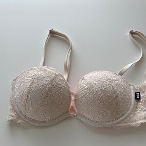 PINK Victoria's Secret Lace Bra - Cream